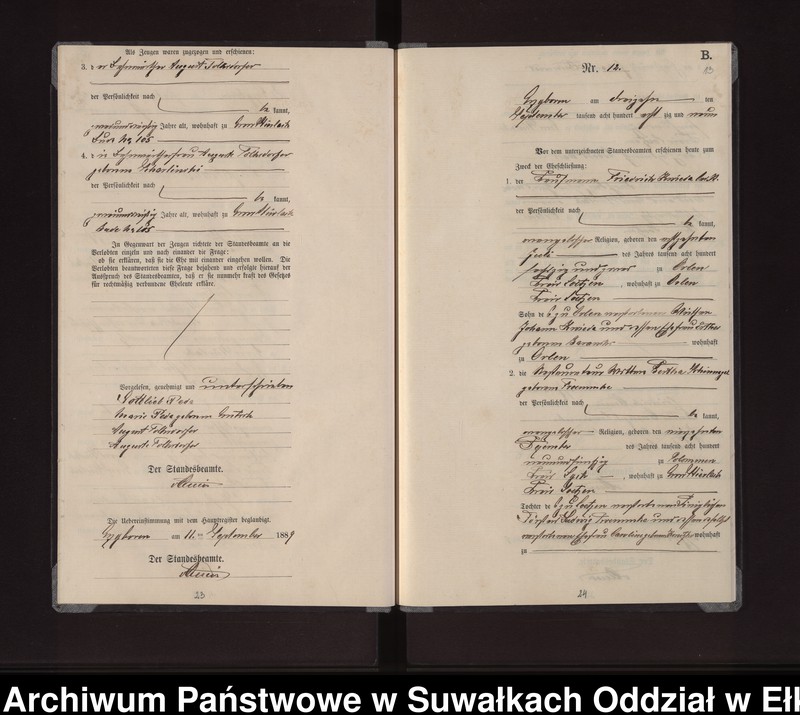 image.from.unit.number "Heiraths-Neben-Register des Preussischen Standes-Amtes Gross Stürlack Kreis Loetzen"