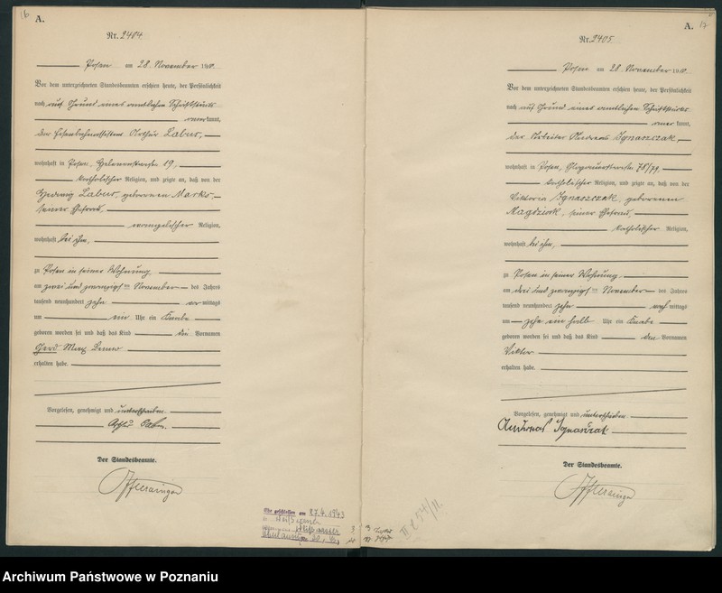 Obraz 11 z jednostki "Księga miejscowa urodzeń tom V [Rejestr główny urodzeń]"