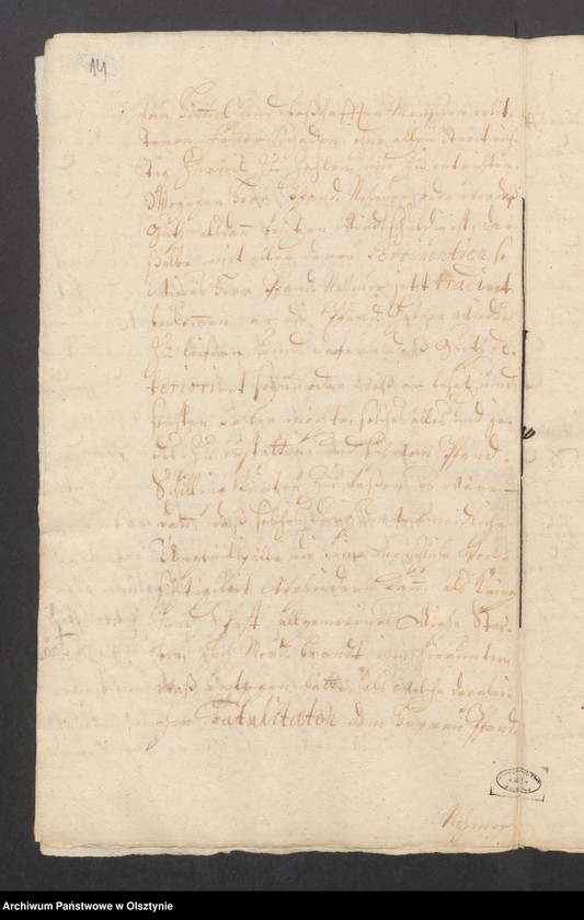 image.from.unit.number "Auklappen, H. [Haupt] A. [Amt] Brandenburg. Acta ein Anlehen von 3000 fl. [Floren] pol. [polnische]. Acta die Verpfändung durch die verw. [verwitwe] Lieutnant Mar. [Maria] Louise Gorzuchowski an den Kaufmann u. [und] Mälzenbräuer Mich. [ Michael] Gerwien"