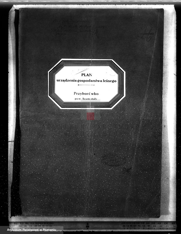 image.from.unit.number "Plan urządzenia gospodarstwa leśnego dla lasu majętności Przyborówko powiat szamotulski 1929-1939"