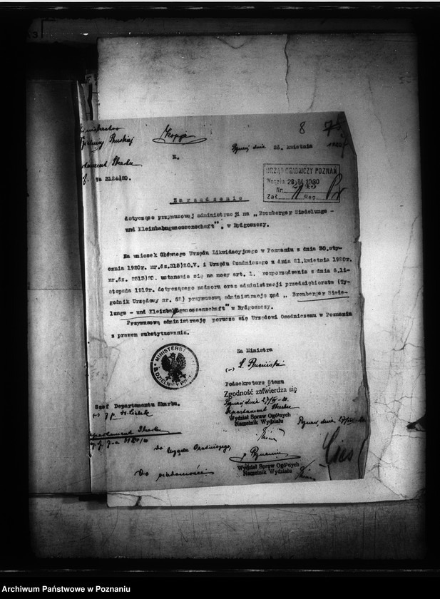 Obraz 12 z jednostki "Przymusowa administracja spółdzielni,,Siedlungs und Kleineaugenossenschaft Bydgoszcz"