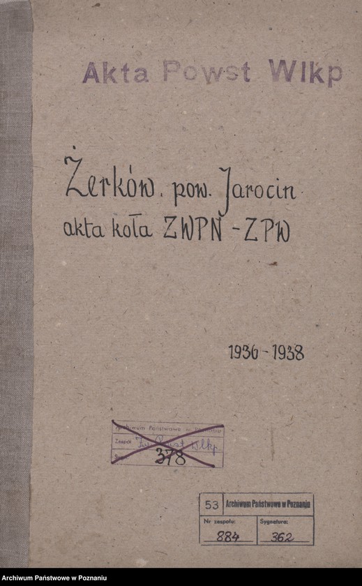 Obraz 3 z jednostki "Żerków, powiat Jarocin - akta koła."