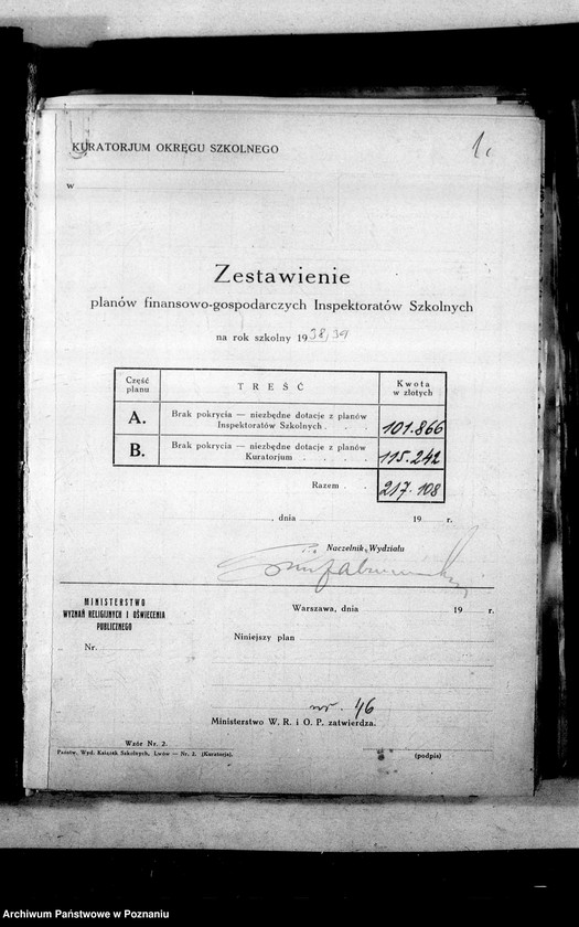 Obraz 5 z jednostki "Budżet na rok 1938/39 - szkolnictwa powszechnego"