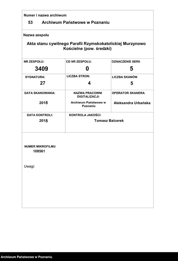 Obraz 1 z jednostki "Liber mortuorum"