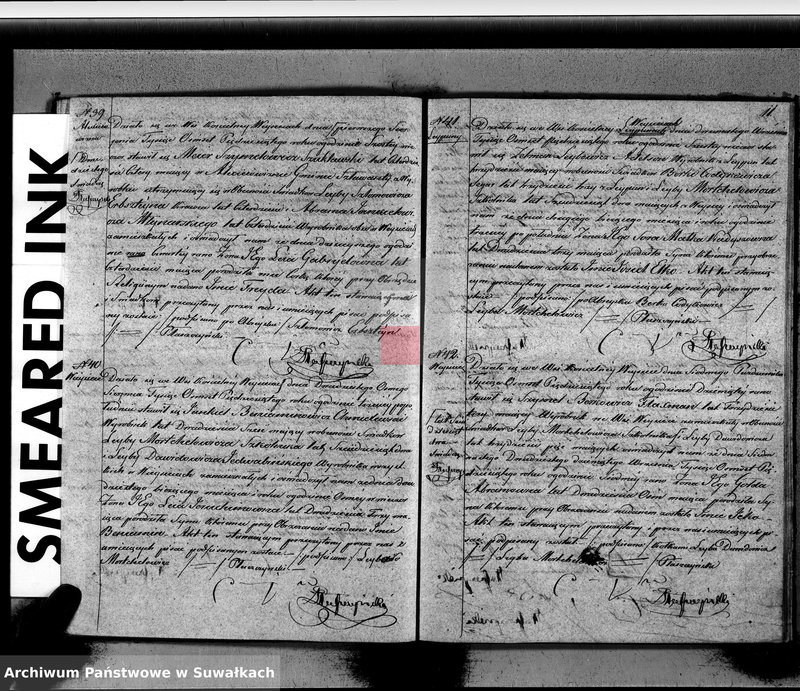 image.from.unit.number "Duplikat Akt Urodzonych, zmarłych i Zaślubionych Wyznania Mojżeszowego Okręgu Weysieie w roku 1850"