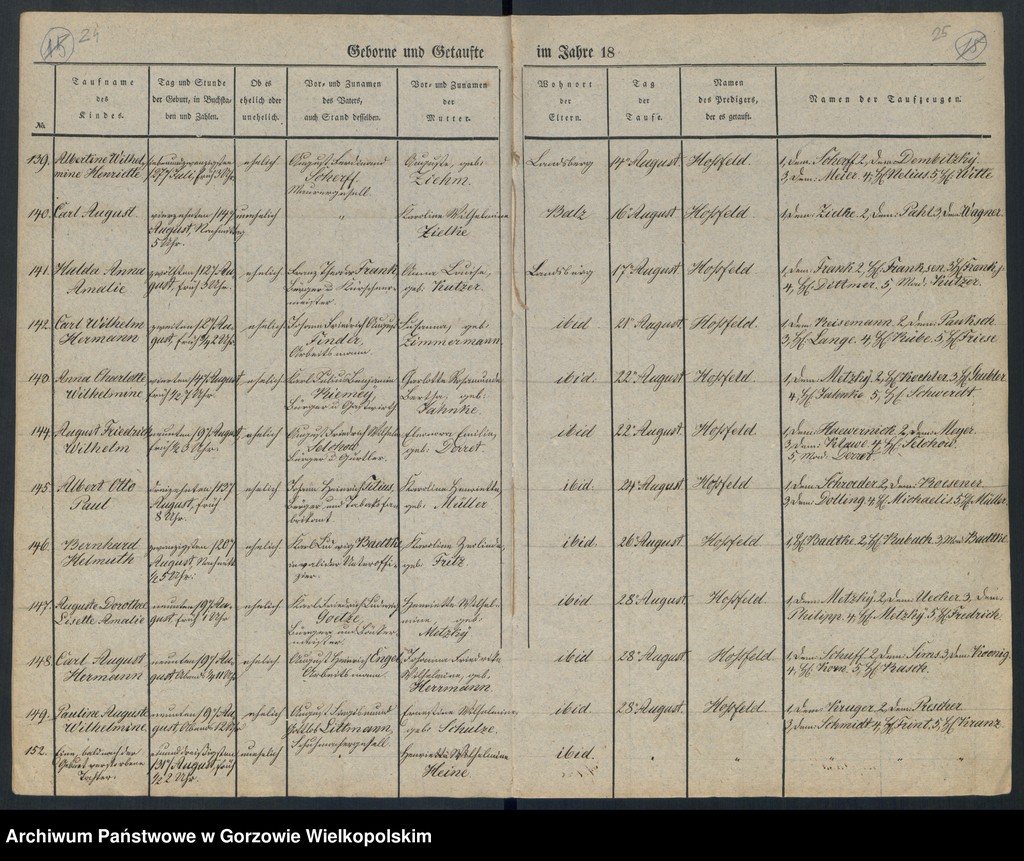 image.from.unit.number "Duplikate der Kirchenbücher der Parochie der Hauptkirche zu Landsberg an der Warthe (zawiera także księgę zgonów Konkordien Kirche z 1842 r.)"