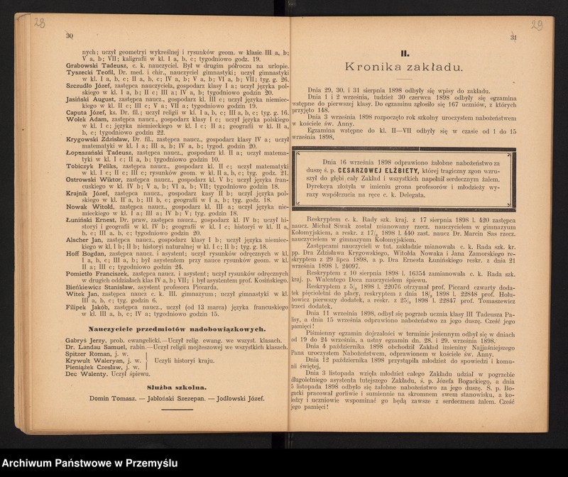 image.from.unit.number "Sprawozdanie Dyrekcji C.K. Wyższej Szkoły Realnej w Krakowie za rok szkolny 1899 XXIV"