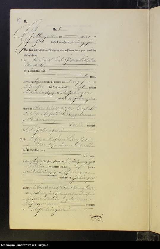image.from.unit.number "Heirats-Neben-Register Nr 1 - 26 [ Księga małżeństw - wtóropis ]"