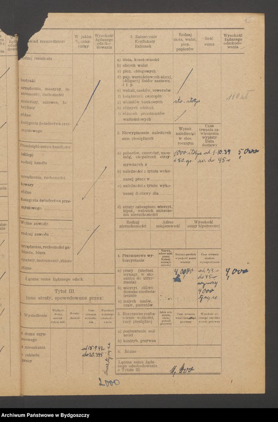 image.from.unit.number "Kwestionariusz dotyczący rejestracji szkód wojennych, nr 181-240"