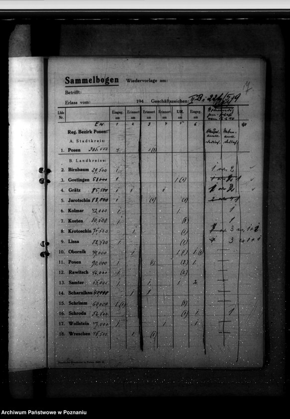 Obraz 11 z jednostki "Zahlenmässige Übersichten über das Medizinalpersonal. Ausbildung der Desinfektoren."