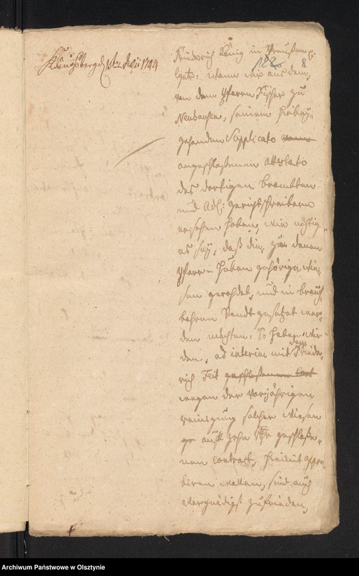 image.from.unit.number "In S. [Sachen] des Pfarrer Fischer zu Neuhausen [Romnowo]. Die Rohdung der Pfarr Wiesen und den Bau eines Brau=Hauses"