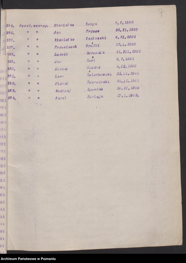 Obraz 15 z jednostki "Imienny spis powstańców frontu zachodniego."