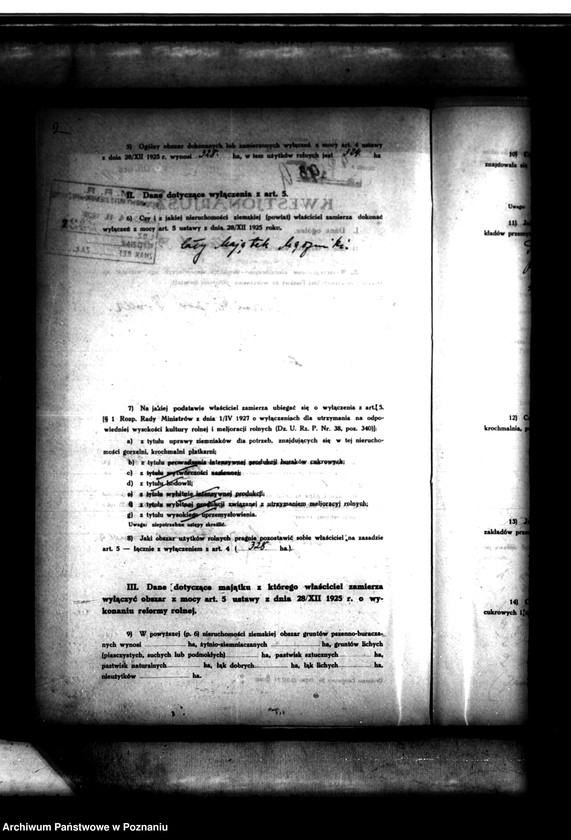 image.from.unit.number "/Majętność/ Mączniki powiat średzki wyłączenie z art.4 i 5 ustawy o wykonanie reformy rolnej/ Henryk Brzeski"