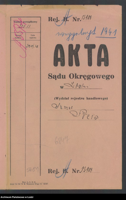 Obraz 2 z jednostki "Szmul Lejzor Preis- sprzedaż własnych wyrobów towarów półwełnianych"