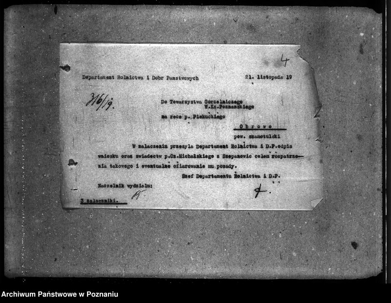 Obraz 8 z jednostki "Naczelna Rada Ludowa w Poznaniu wnioski na posadę do gorzelni"