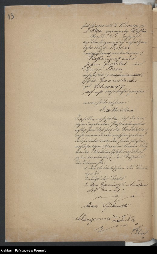 Obraz 14 z jednostki "Die von den Verlobten beigebrachten Urkunden zur Eheschliessung pro 1878"