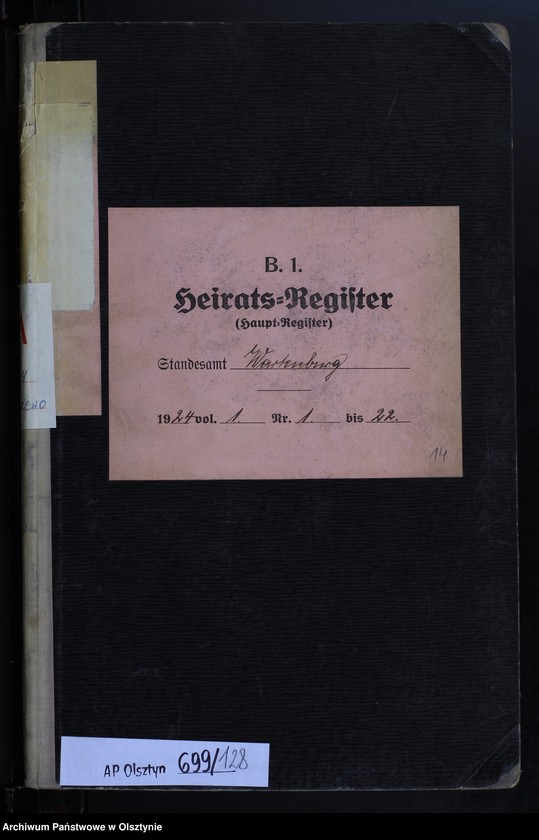 image.from.unit.number "Heirats-Haupt-Register Nr 1 - 22"