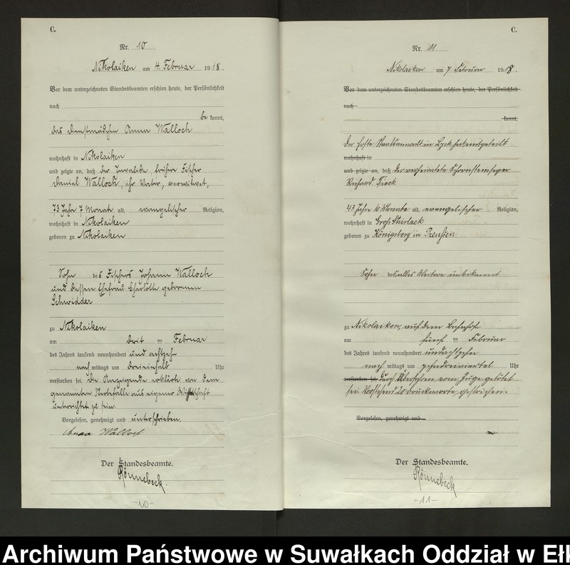 image.from.unit.number "Sterbe=Haupt=Register des Königlichen Preussischen Standes-Amtes Nikolaiken Kreis Sensburg"