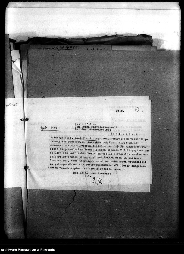 Obraz 9 z jednostki "Korespondencja w sprawie miejscowych Niemców, którzy zginęli w 1939 roku K - Z"