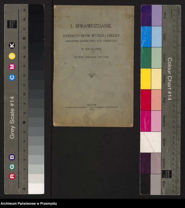 image.from.unit.number "I Sprawozdanie Dyrekcji Pryw[atnej] Wyższej Szkoły (Akademii) Handlowej dla Dziewcząt w Krakowie za rok szkolny 1917/18"
