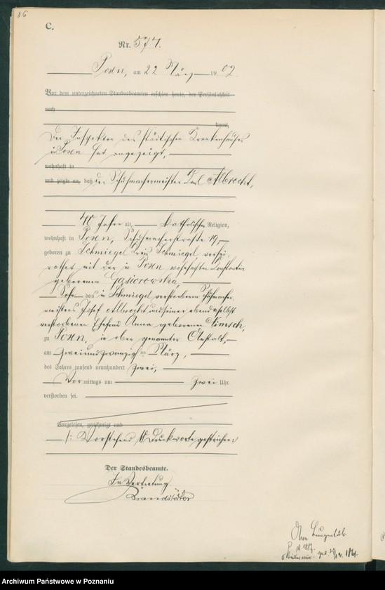 Obraz 19 z jednostki "Księga miejscowa zgonów t. II"