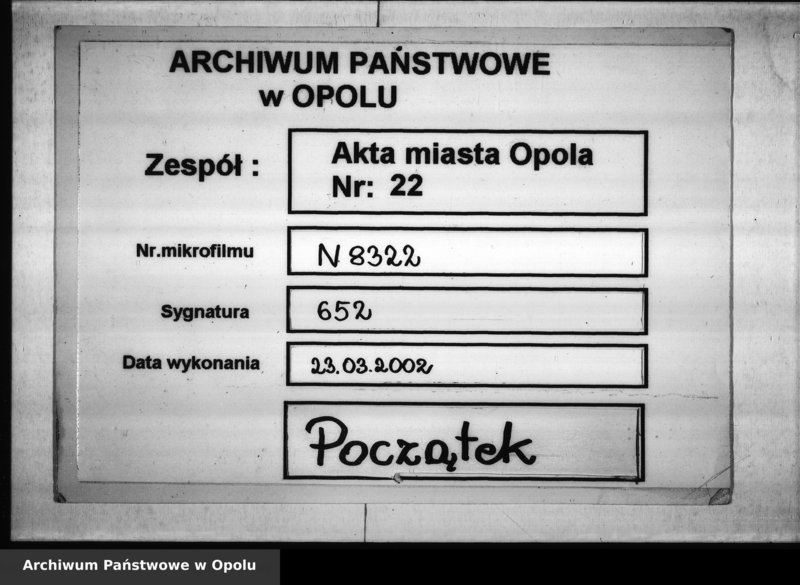 Obraz 1 z jednostki "Acta des Magistrats zu Oppeln betreffend die Besetzung des vacanten Secretair und Registrators Postens. de anno 1828"