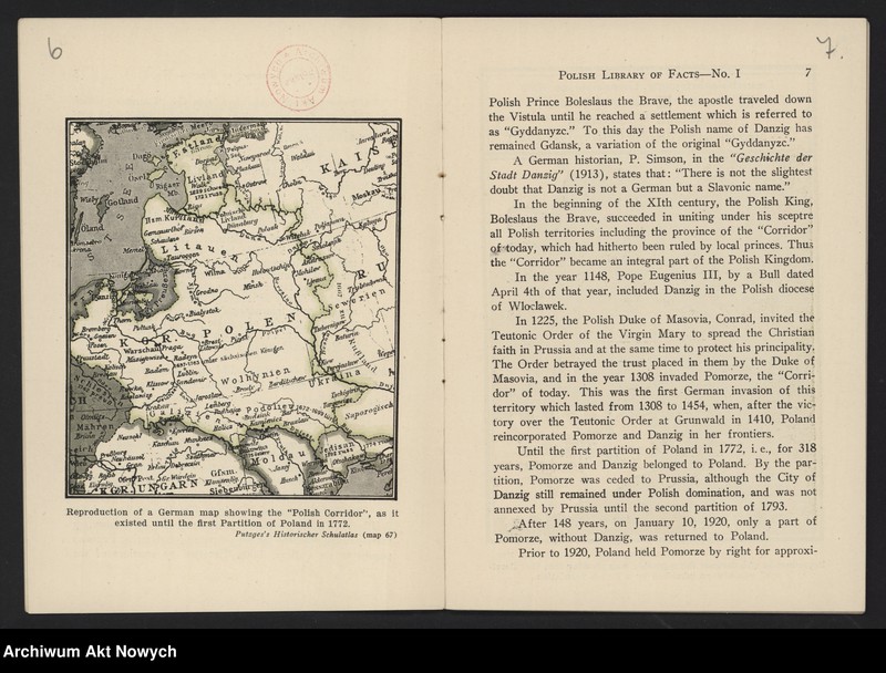 image.from.unit.number "American Polish Chamber of Commerce and Industry in the United States, Inc.; Załączniki: 1) Polish Library of Facts, No. I. Polish-German Relations; N.Y. 1931 (broszura); 2) Program przyjęcia na cześć I. J. Paderewskiego, 18 V 1932 (druk); L.1"