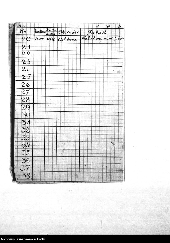 Obraz 7 z jednostki "Flurwache. Korrespondenz [Dziennik podawczy straży]"