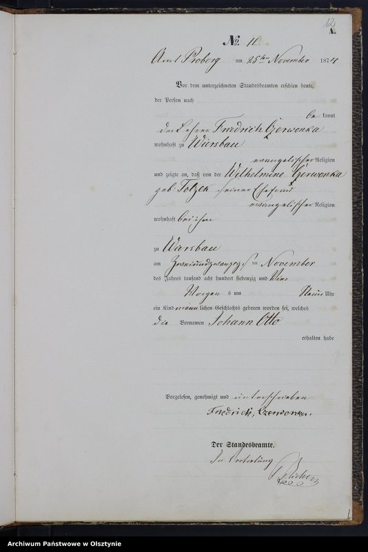 Obraz 14 z jednostki "Haupt-Geburts-Register Nr 1 - 19"