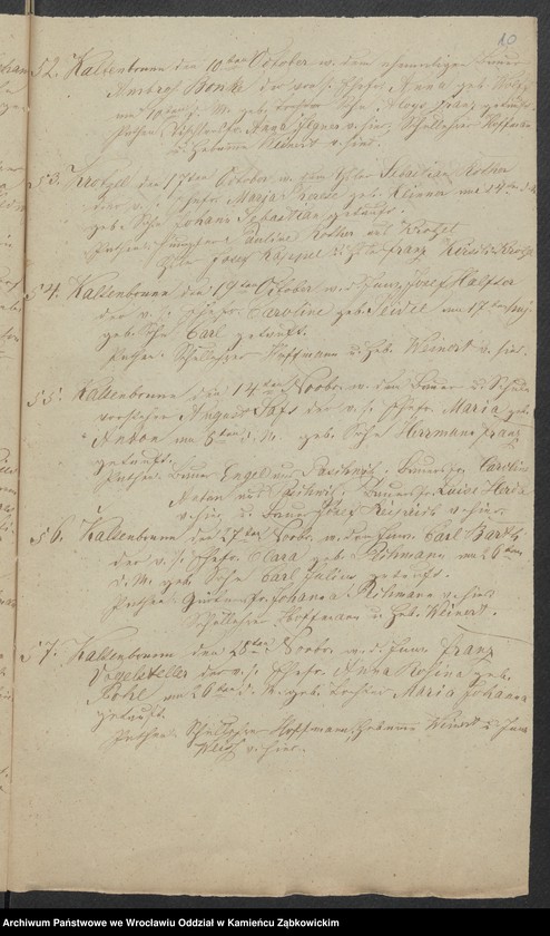 image.from.unit.number "Amtsgericht Schweidnitz Duplicate der Kirchenbücher von Kaltenbrunn"