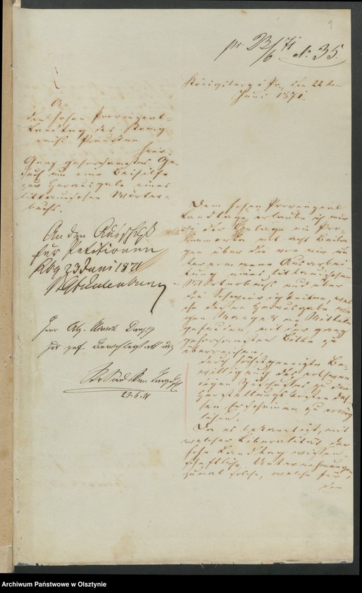 image.from.unit.number "Acta des [20]ten Provinzial-Landtages der Stände des Königreichs Preußen betreffend Petitionen über welcher zur Tagesordnung gegangen"