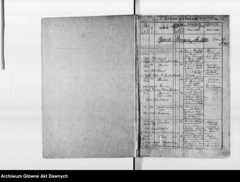 image.from.unit.number "Parafia: Barysz. Dekanat: Buczacz. Księga metrykalna urodzeń i ślubów 1889, 1891-1897, 1899 oraz zgonów 1889-1897, 1899 dla miasta Barysz i wsi: Puźniki*, Porchowa**, Weleśniów*, Zalesie Koropieckie*, Zrębówka (Zręby)*, Zubrzec**, Jezierzany, Wierzbiatyn."