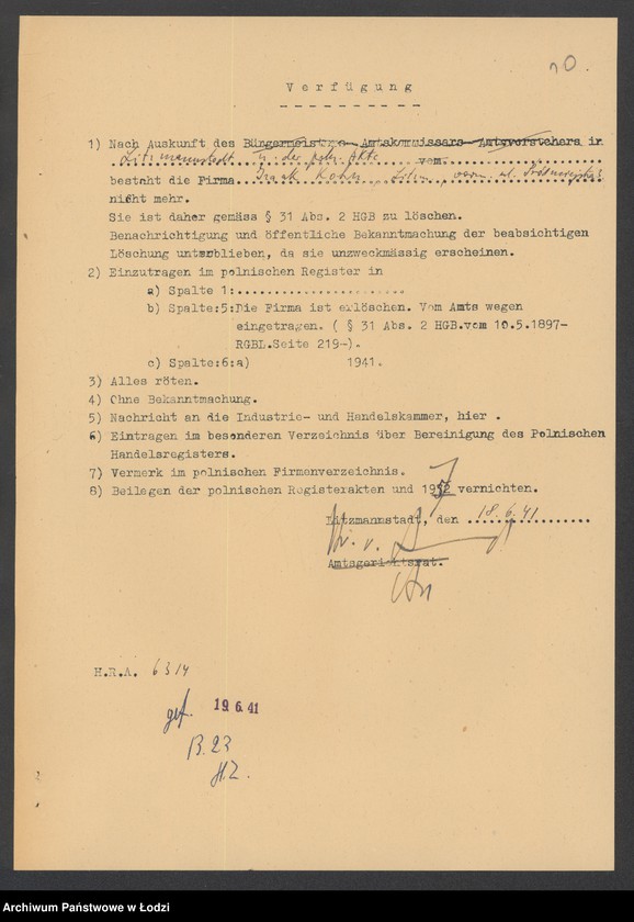 Obraz 12 z jednostki "Izaak Kohn- wyrób i sprzedaż towarów włókienniczych"