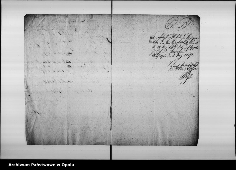 image.from.unit.number "Fourage Extracte über die Verpflegung der in Oppeln in Garnison stehenden 2 Esquadrons des Hochlöbl[ichen] v[on] Holtzendorffschen Cürassier Regiments. Vom 1-ten Iuny 1797 bis ult: May 1798"