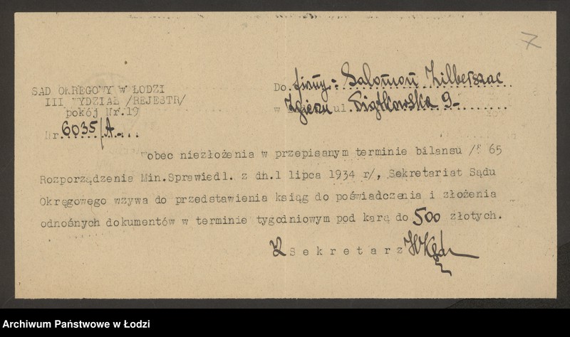 Obraz 9 z jednostki "Salomon Zilberszac – sprzedaż manufaktury"