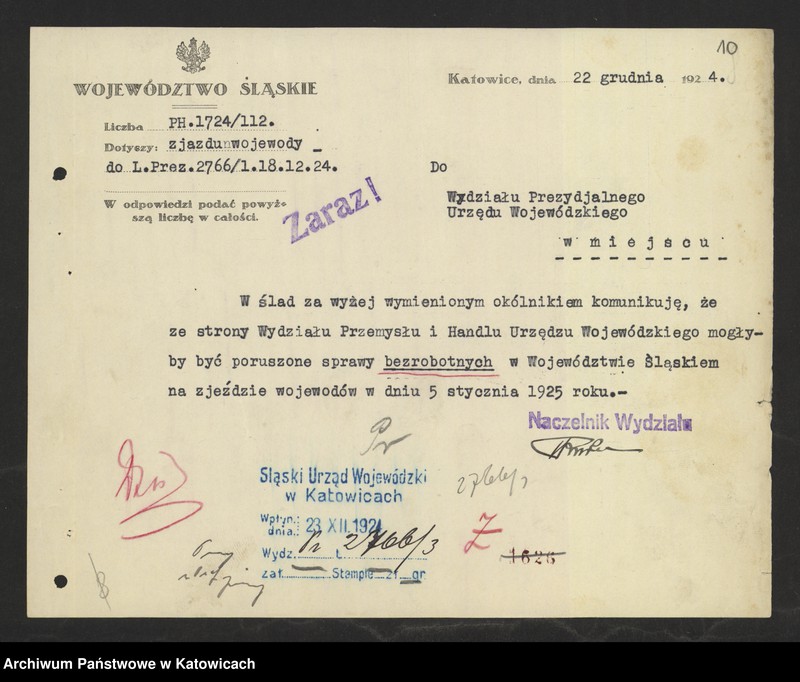 image.from.unit.number "[Konferencje wojewodów w Warszawie: zawiadomienia, porządki obrad, referaty ministerialne, materiały informacyjne wydziałów UWŚl, starostw i urzędów niezespolonych, przeważnie w sprawach gospodarczych i administracyjnych]"