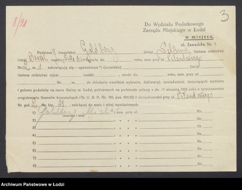 image.from.unit.number "Księga inwentarzowa nieruchomości m. Łodzi ul. Wschodnia"