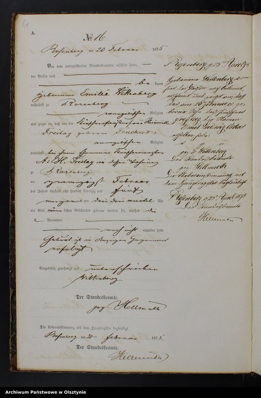 Obraz 19 z jednostki "Geburts-Neben-Register Nr 1 - 121"