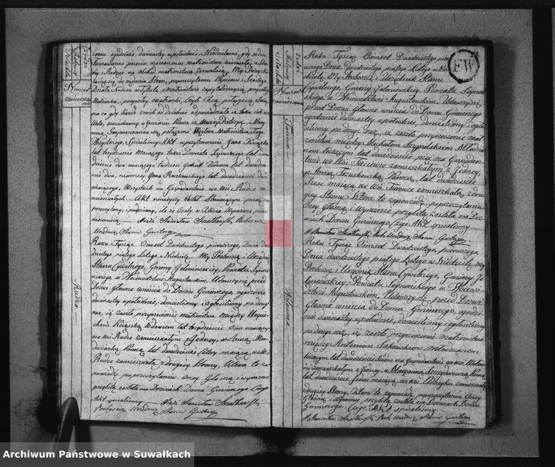 image.from.unit.number "Akta Urzędnika Stanu Cywilnego Zaszlubionych od dnia 1 Stycznia 1821 R-u do dnia ostatniego Grudnia tegoż roku Gminy Jeleniewskiey"