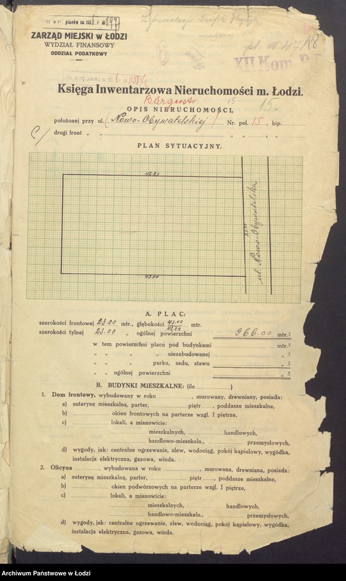 image.from.unit.number "Księga inwentarzowa nieruchomości m. Łodzi ul. Obywatelska"