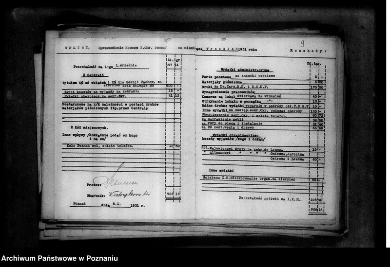 Obraz 13 z jednostki "Sprawozdania kasowe Zarządu Okręgowego Zjednoczenia Zawodowego Polskiego"