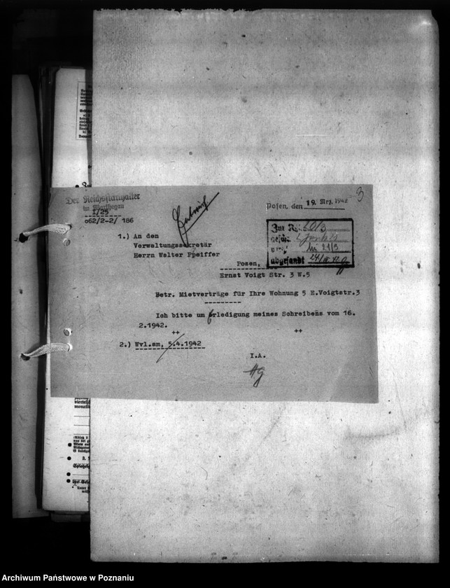 Obraz 7 z jednostki "Wohnungszuweisungen für Deutsche. Verdrängung der Polen."