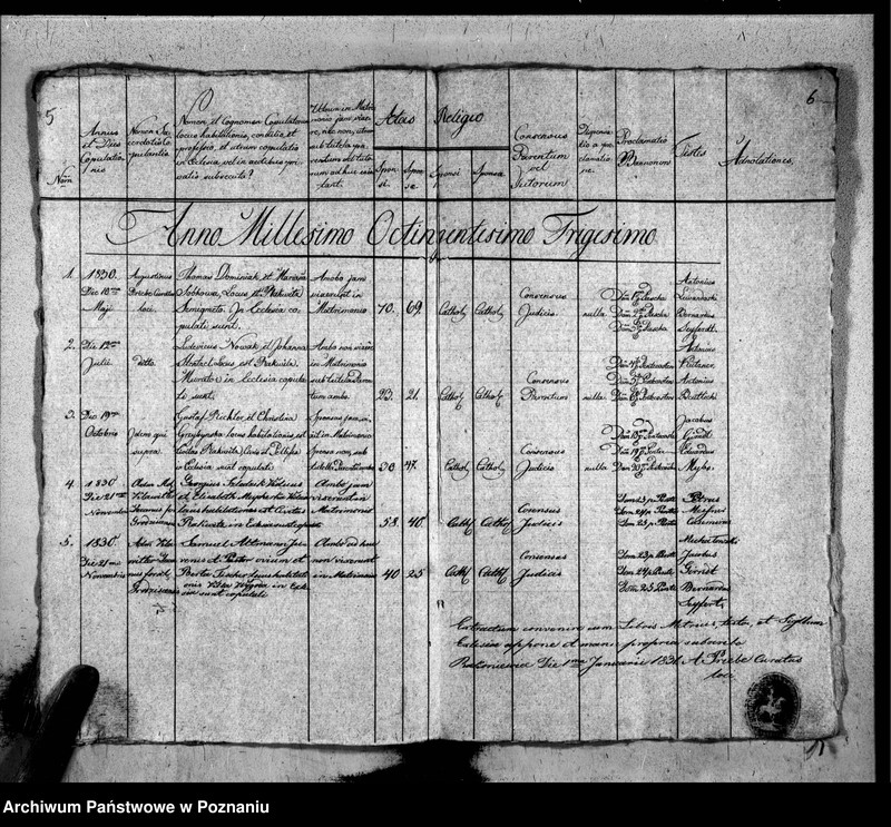 image.from.unit.number "Libri baptisatorum, copulatorum, mortuorum"