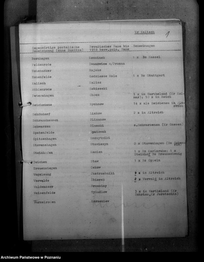 Obraz 5 z jednostki "Ortsnamenänderung Kreis Kalisch - Kalisz"