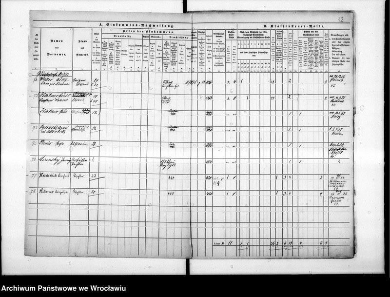 image.from.unit.number "Klassensteuerrolle nebst Eikommens - Nachweisung"