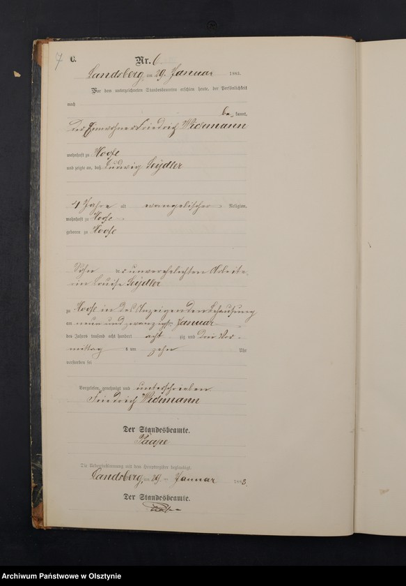 image.from.unit.number "Sterbe-Neben-Register Nr 1 - 77"