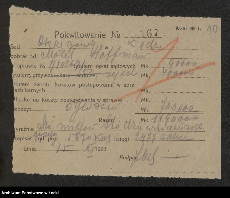 Obraz 12 z jednostki "Mordka Mendel Hoffman- wyrób pończoch"