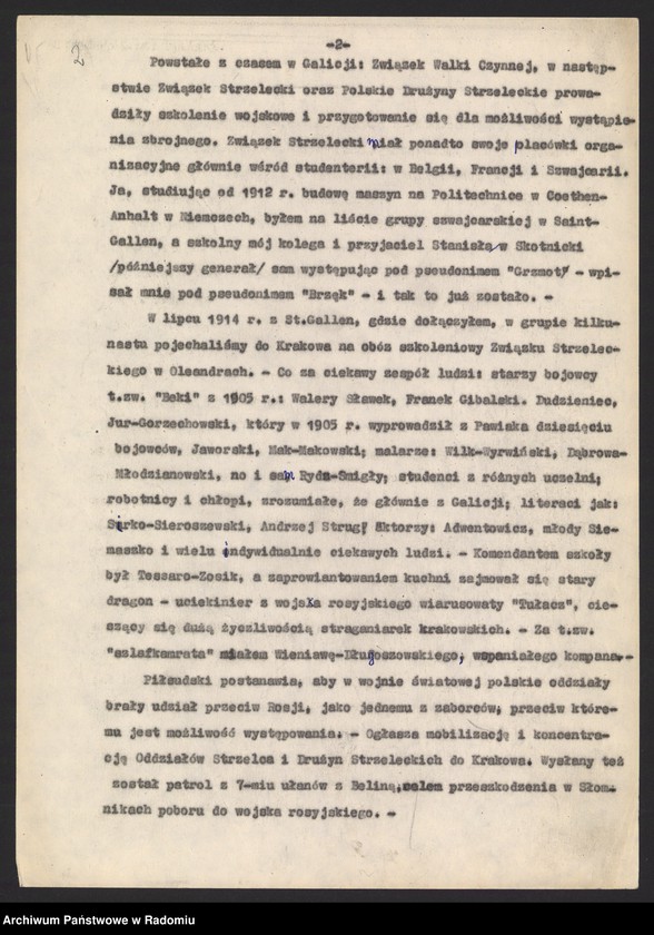 Obraz z jednostki "[Wspomnienia Michała Tadeusza Osińskiego na temat jego działalności niepodległościowej w latach 1905-1920]"