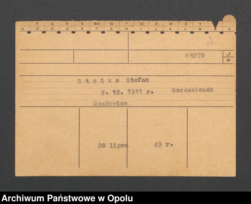 Obraz 4 z jednostki "[Posny August, ur. 9.8.1921 Dembowitz]"