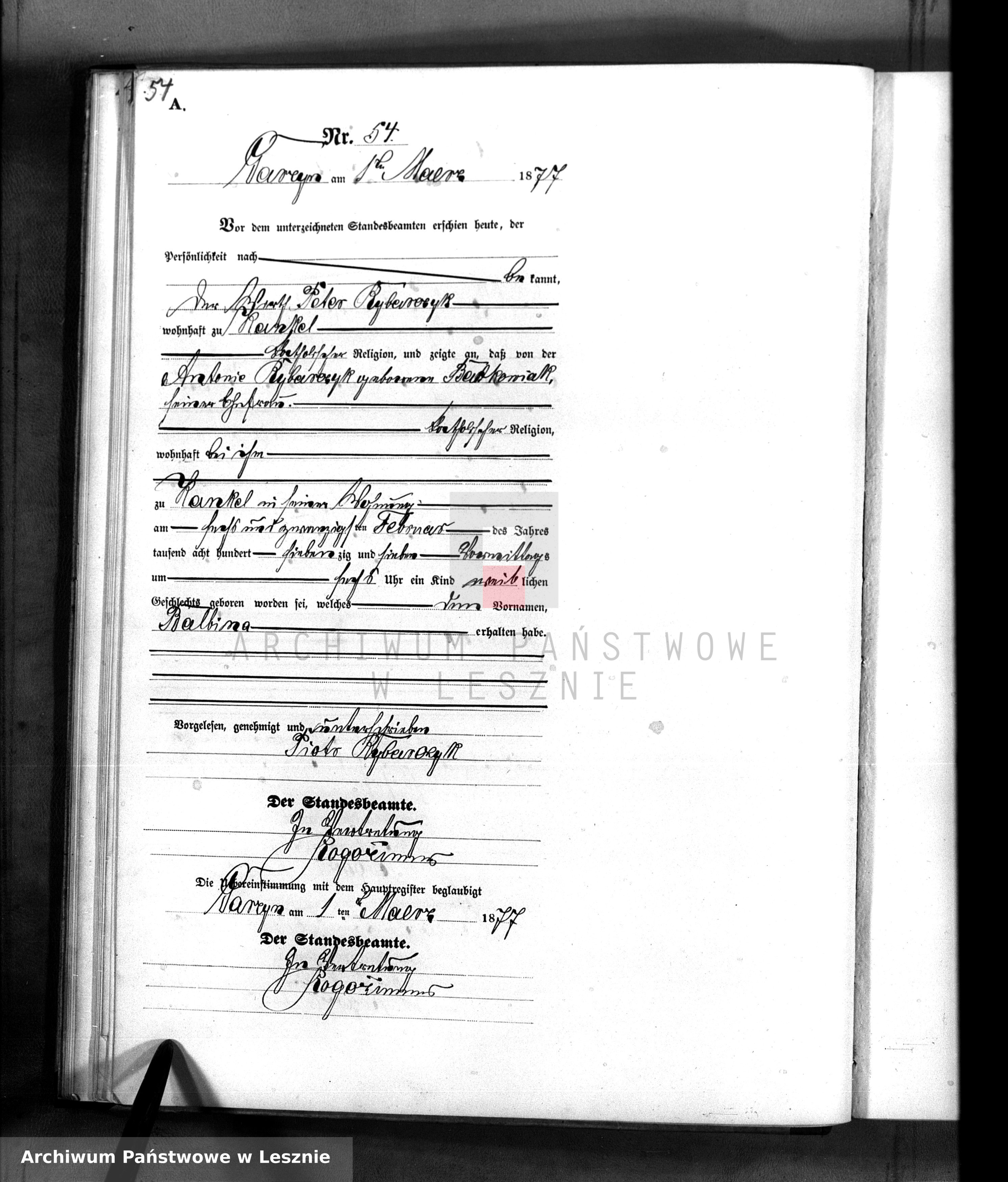 Skan z jednostki: [Księga urodzeń]